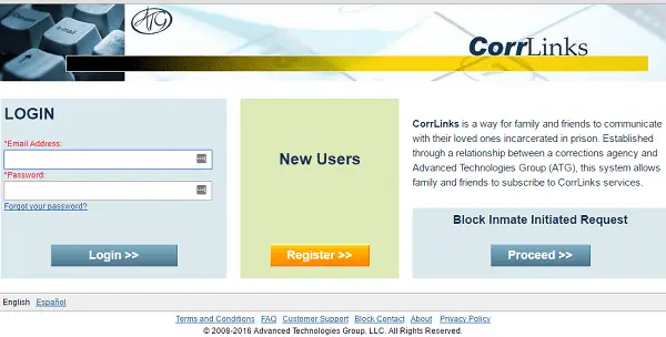 Official CorrLinks Email Login Landing Page