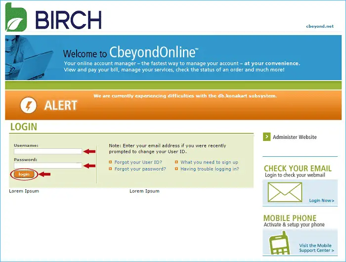 Cbeyond Webmail Login