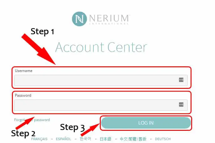 nerium login page