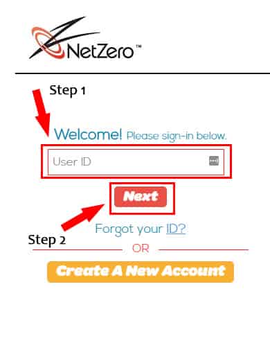 netzero login page