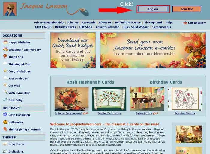 jacquie lawson homepage